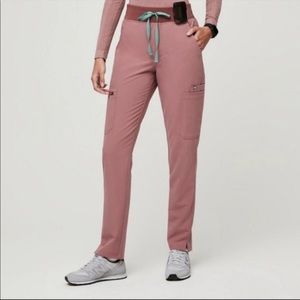 women's Yola High Waisted 2.0-Petite Skinny Scrub Pants -XS-Petite/Mineral Mauve